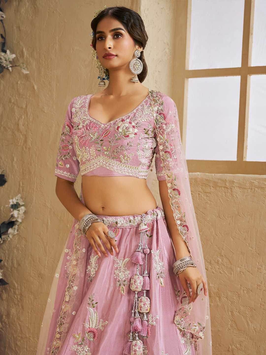 Satin Silk Lehenga - MYLUXURY LANE ENTERPRISE